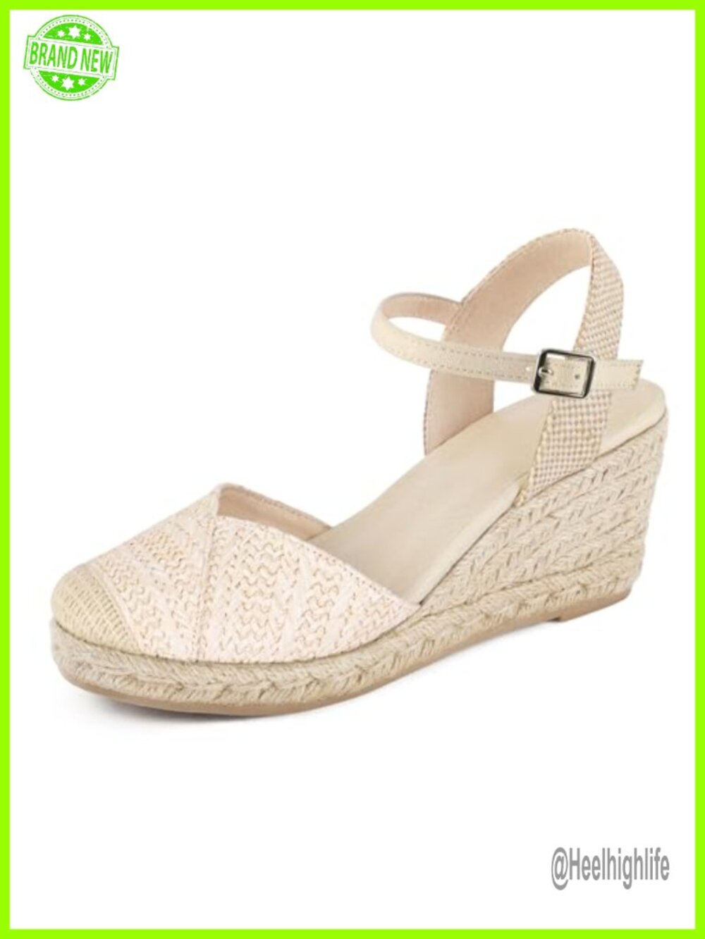 Women's Espadrille Wedge Sandals Closed Toe Platform Summer Shoes Adjustable